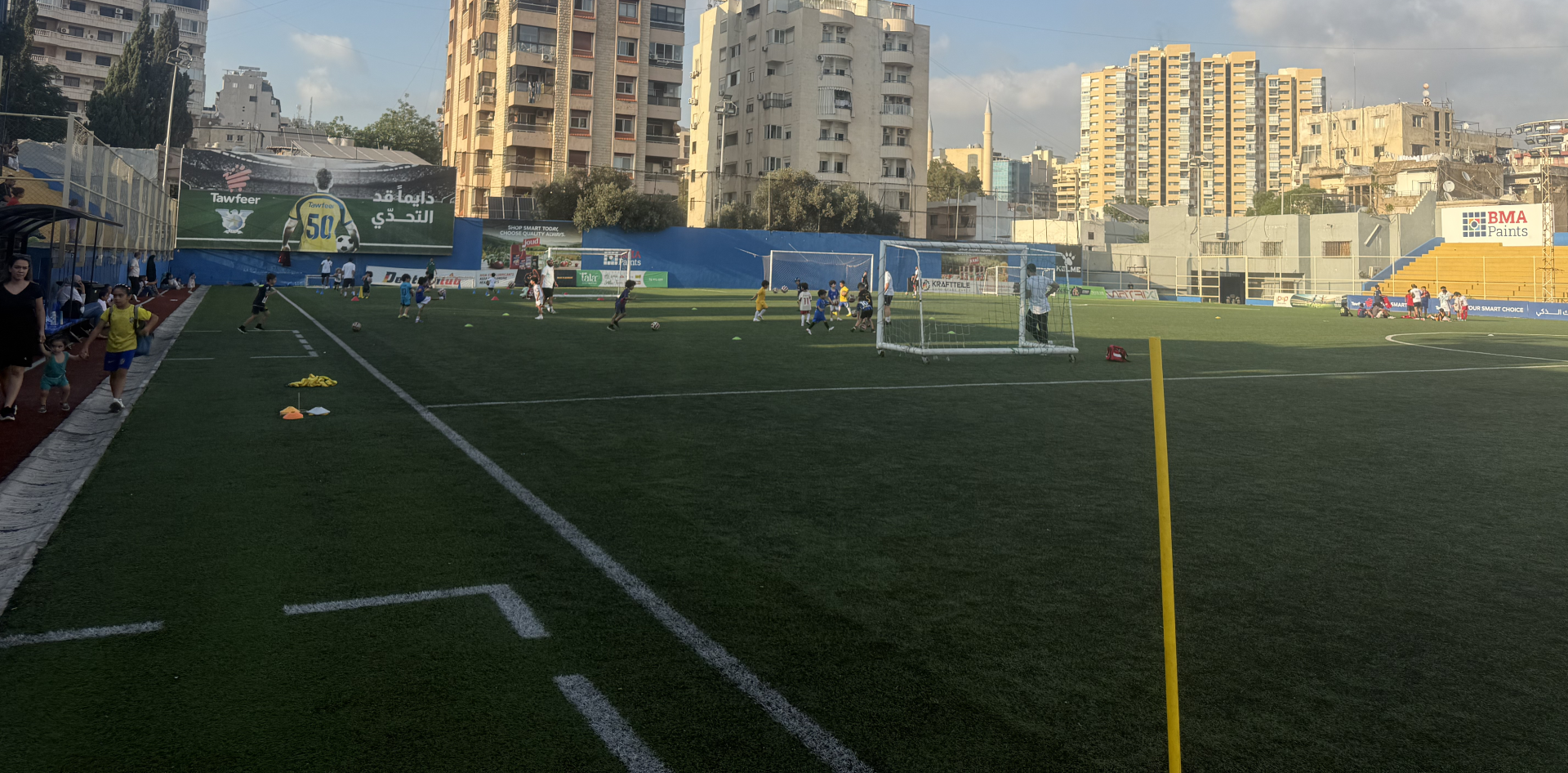 Young players training at Safa stadium